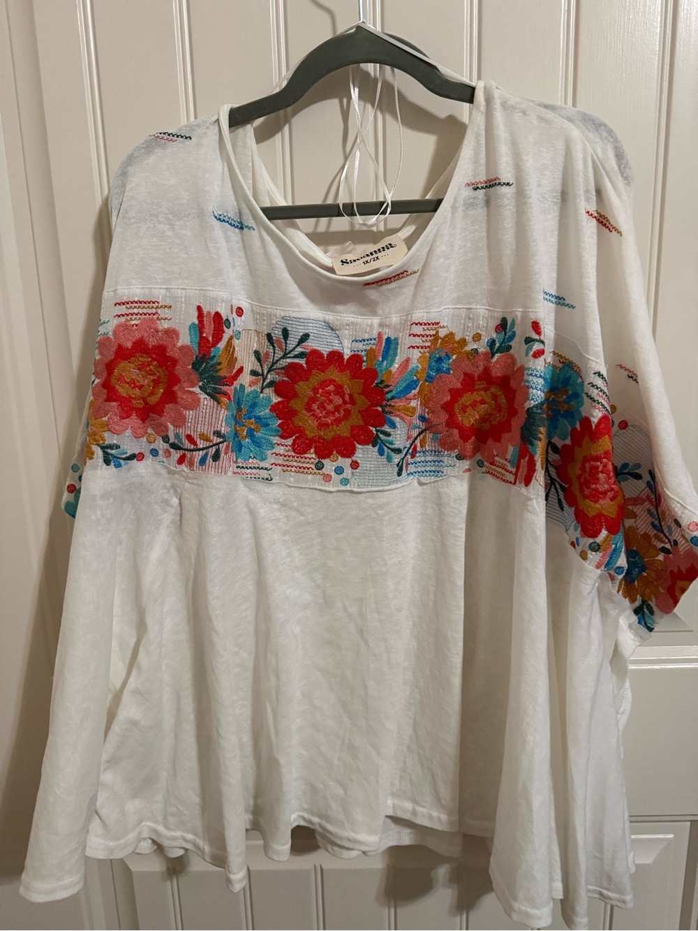 Embroidered Pancho Shirt